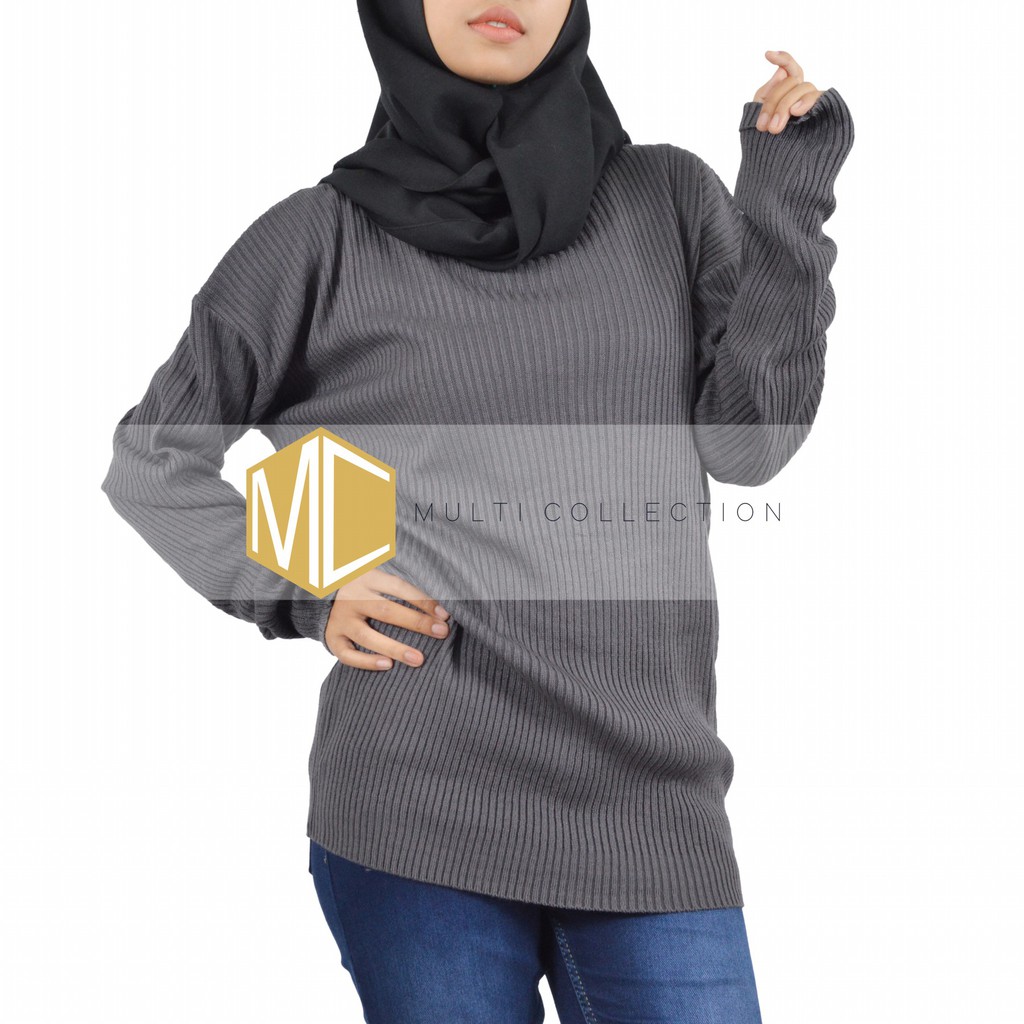 BOXY ABG PREMIUM - Baju Rajut Korea - Sweater Rajut Wanita - boxy sweater - sweater oversize - Rajut-ABUTUA