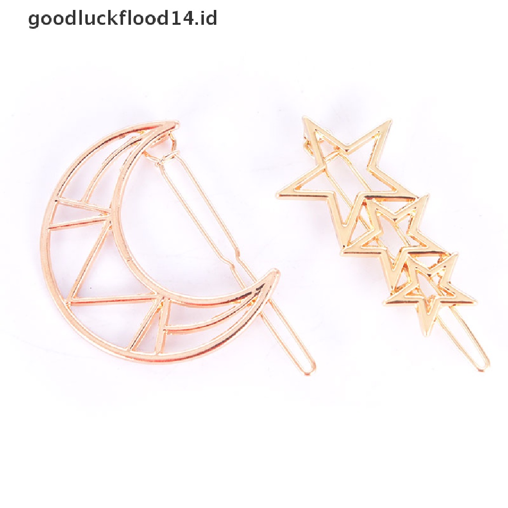 [OOID] Chic Geometric Hollow Metal Hairpins Girls Hair Accessories Styling Tools ID