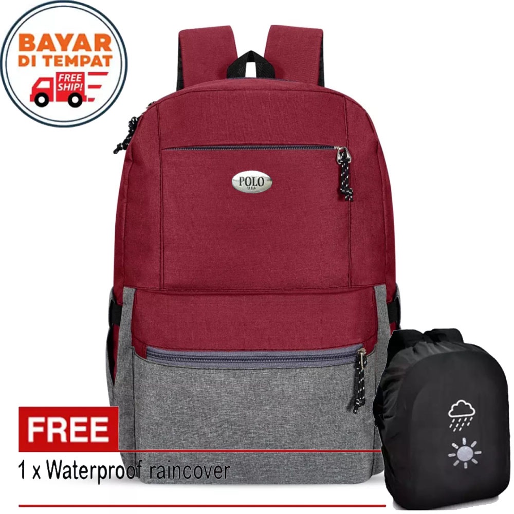 POLO L2 RED   Ransel Sekolah Anak Laki Laki Perempuan ORIGINAL BackPack TK SD Tas Sekolah Les IMPORT