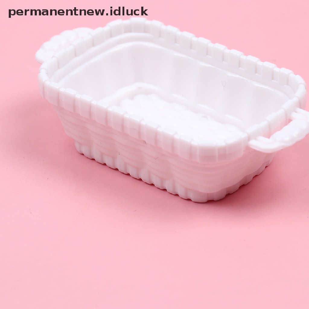 Luckypermanent 4Pcs / Set Mainan Miniatur Keranjang Makanan Untuk Aksesoris Rumah Boneka