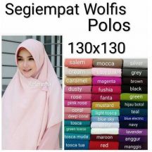 Jilbab Segiempat Wolfis ukuran 120x120 cm