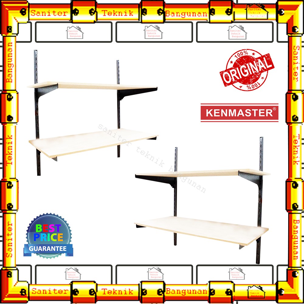 Rak Dinding 2 Susun Kenmaster / Rak Besi Selving Bracket / Rak Kayu