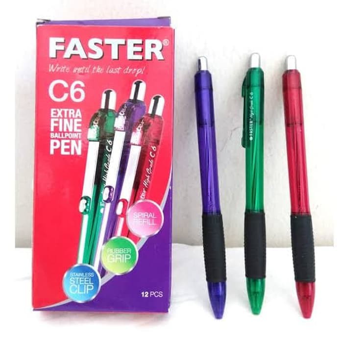 

PROMO BESAR Ballpoint Pen Pena Pulpen Faster C6 Cetak Cetek/Pen Faster C6 Tiktok