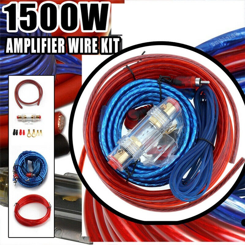 Kit Kabel Speaker Audio Mobil Amplifier Player Kit Pengkabelan Amplifier Mobil 10GA / Kit Kabel Subwoofer Konversi Stereo Mobil / Kit Kabel Speaker Mobil