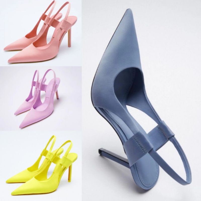 Sepatu Zara Slingback Stiletto Heels Shoes
