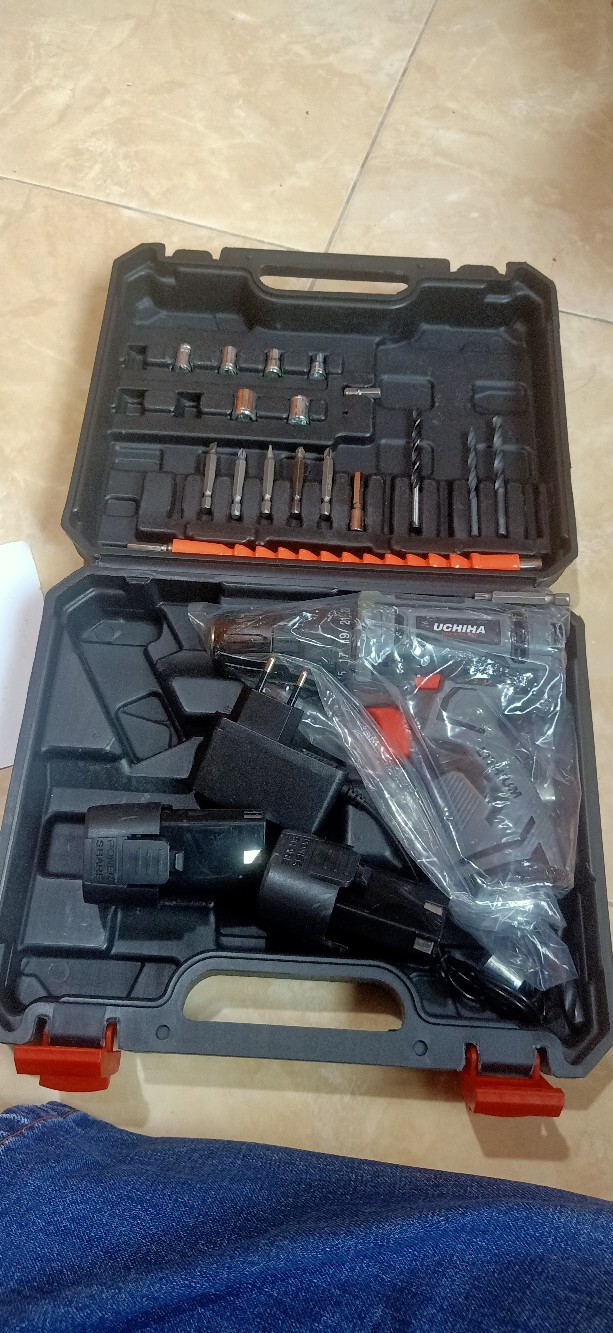 Mesin Bor Baterai Kayu Besi Obeng Elektrik Uchiha Japan Cordless Drill