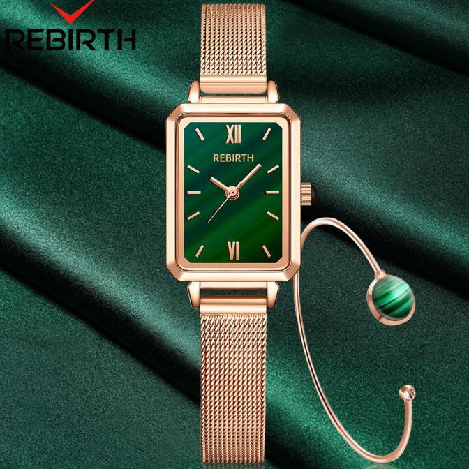 REBIRTH Jam Tangan Anti Air Wanita Korea Luxury (Jam Tangan + Gelang) - Kuning