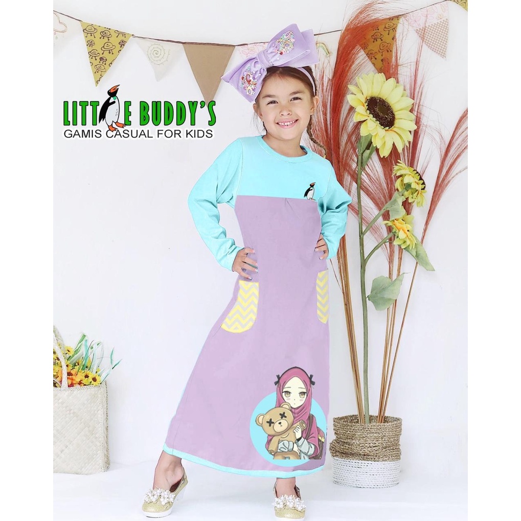 GAMIS ANAK CASUAL MOTIF GIRLY USIA 2-10 TAHUN