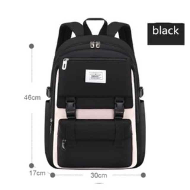 Tas Ransel Wanita Imbort Kantor Kerja Sekolah Kuliah Outdoor Trendy Kore - TAS RANSEL LAPTOP