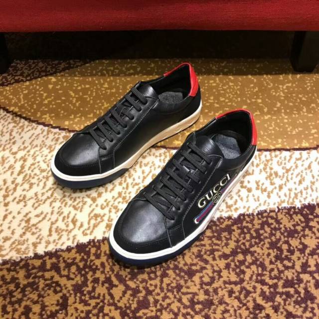 SEPATU SNEAKERS GUCCI MIRROR PRIA KULIT