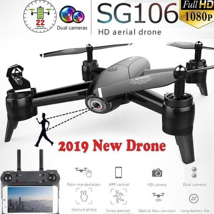 Drone Quadcopter SG 106 (22 menit fly) Optical flow dual camera 1080P