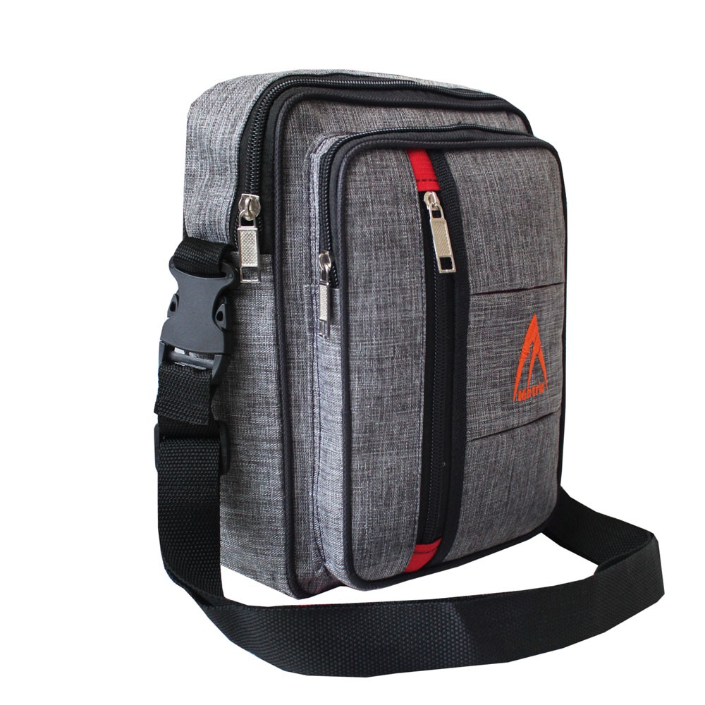 SHOPEE 6.6 SUPER SALE!! Tas Selempang Metric Sport Pria Crossbody Bag Smartphone Slingbag Outdoor - Grey