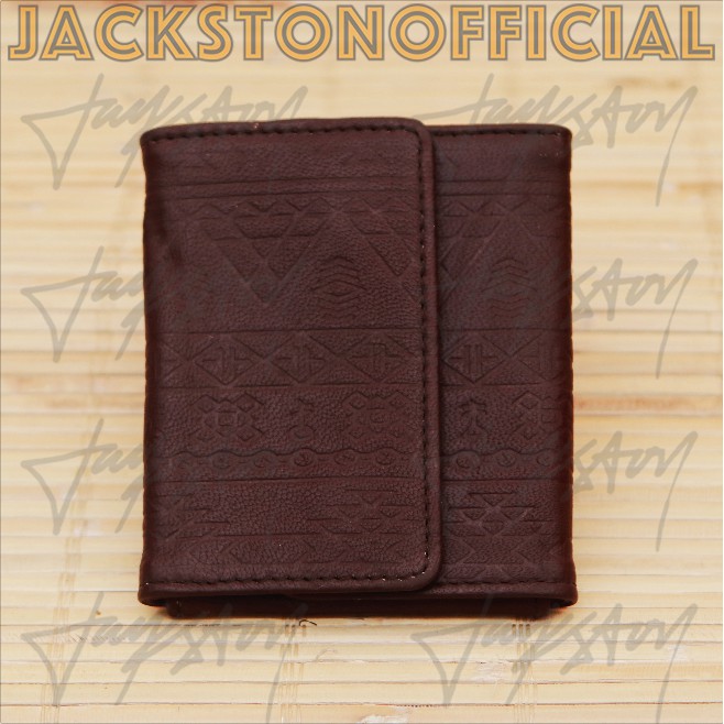 Dompet Kulit Asli .LetWal E. Pria Dompet Jackston Dompet Boho Bohemian Retro Vintage Ethnic Hippie 1