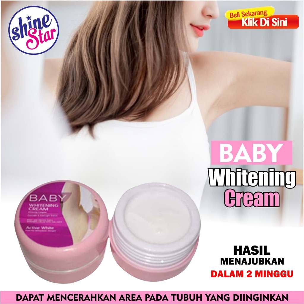 SHINE STAR - [BISA COD] Pemutih Ketiak BABY WHITENING Cream Pemutih Shinkurim Ori - Ketiak Putih Bersih dalam Seminggu Ampuh - Pemutih Leher dan Area Kewanitaan - 1 Pcs