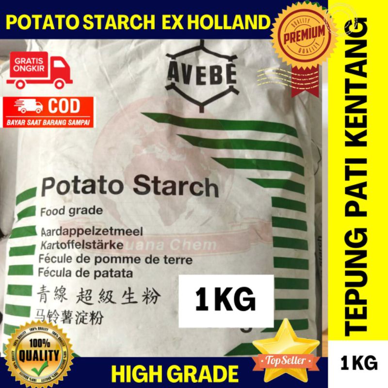 

Potato Starch Avebe 1 kg IMPORT ex Holland/ Tepung Pati Kentang