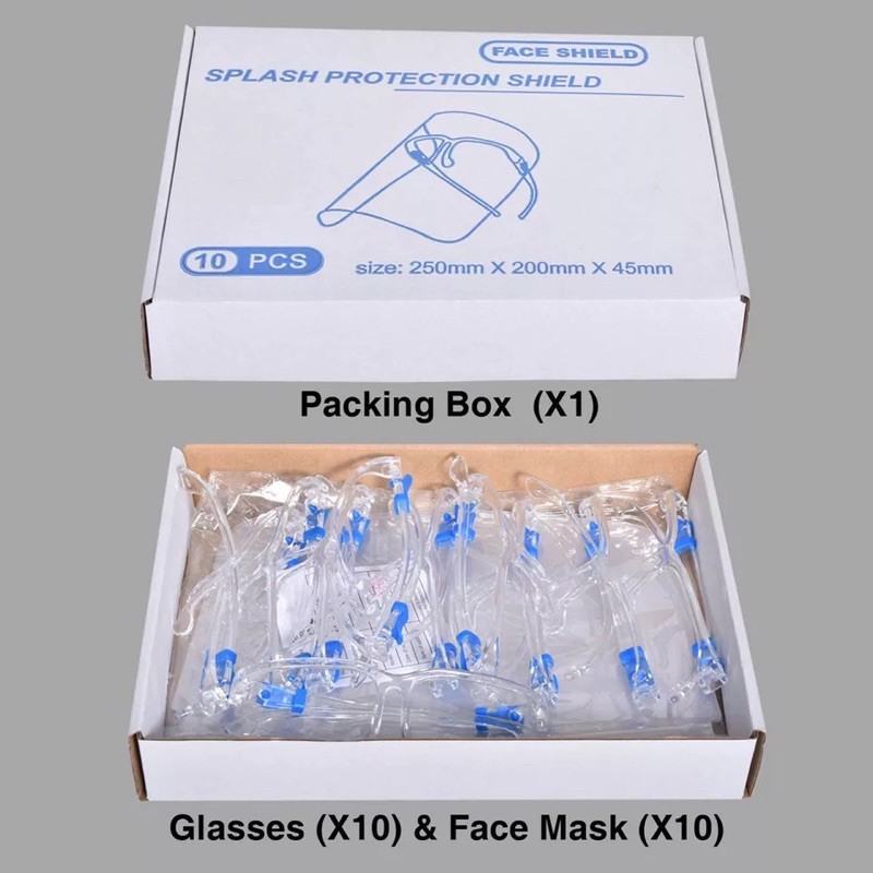 Masker Wajah Kacamata Akrilik Face shield glass acrilic