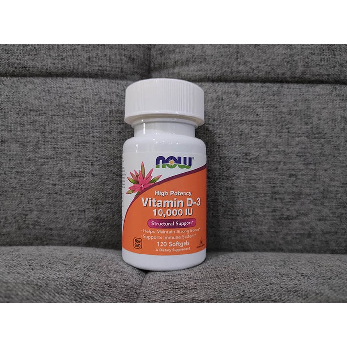 NOW VITAMIN D3 10000 IU 120 SOFTGELS