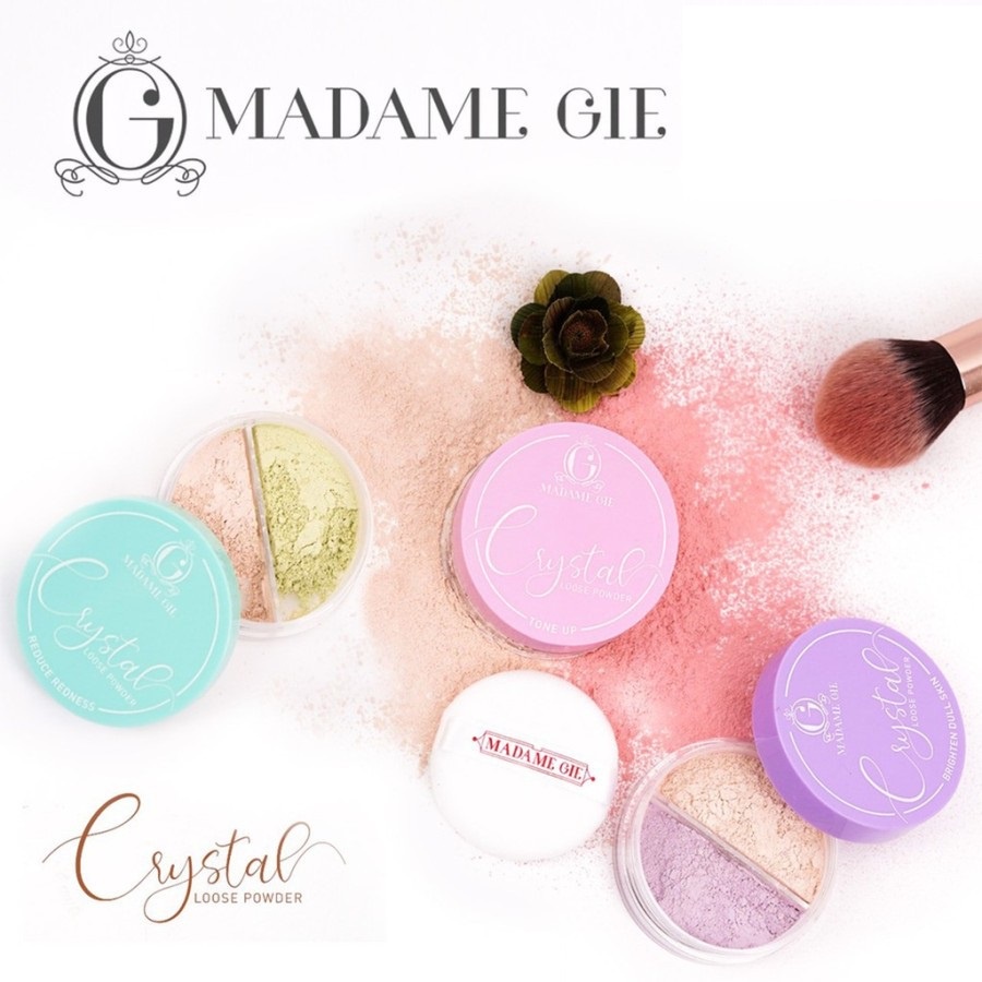 ★ BB ★ Madame Gie Crystal Loose Powder - MakeUp Bedak Tabur - 10gr