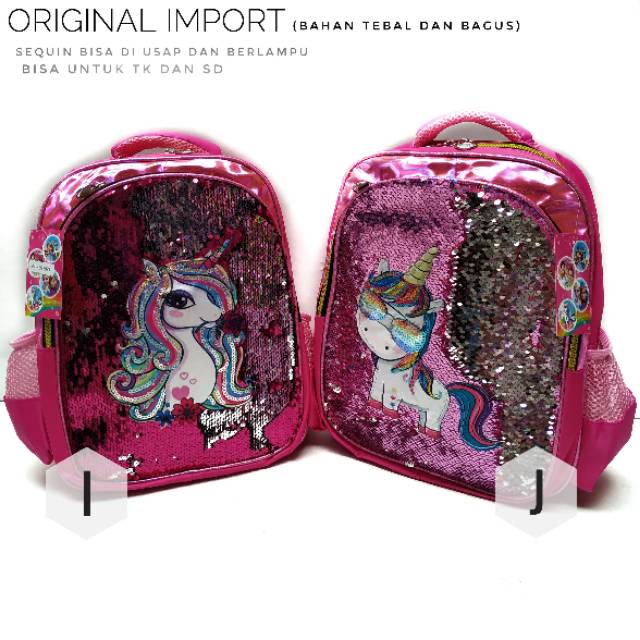 TAS ANAK CEWE LOL LAMPU USAP IMPORT / TAS SEQUIN LAMPU LOL