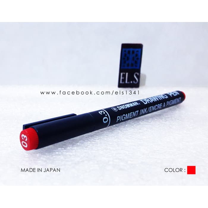 Snowman Drawing Pen 0 3 Merah Shopee Indonesia