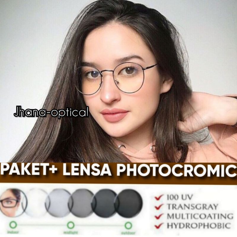 READY STOCK! - FRAME KACAMATA MINUS BESI URSULA 8213 OVAL PRIA WANITA FULL HITAM KACAMATA TRENDY