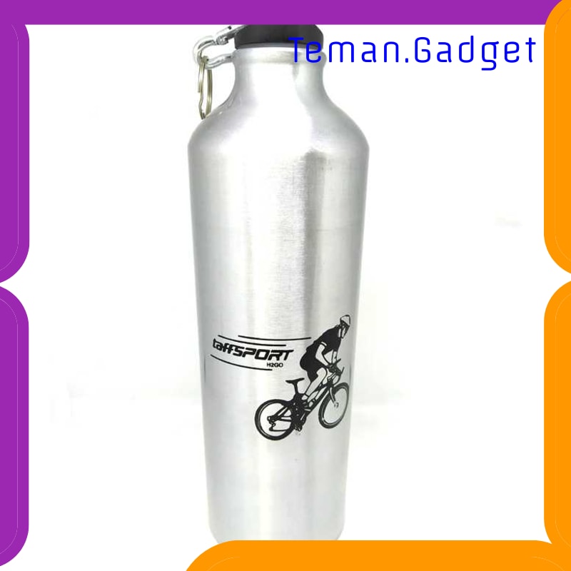 TG-OL012 TAFFSPORT BOTOL MINUM OLAHRAGA ALUMINIUM 750ML DENGAN KARABINER - H2GO