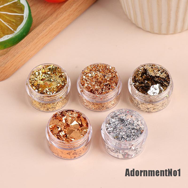 (Adornmentno1) Stiker Foil Emas Untuk Dekorasi Nail Art