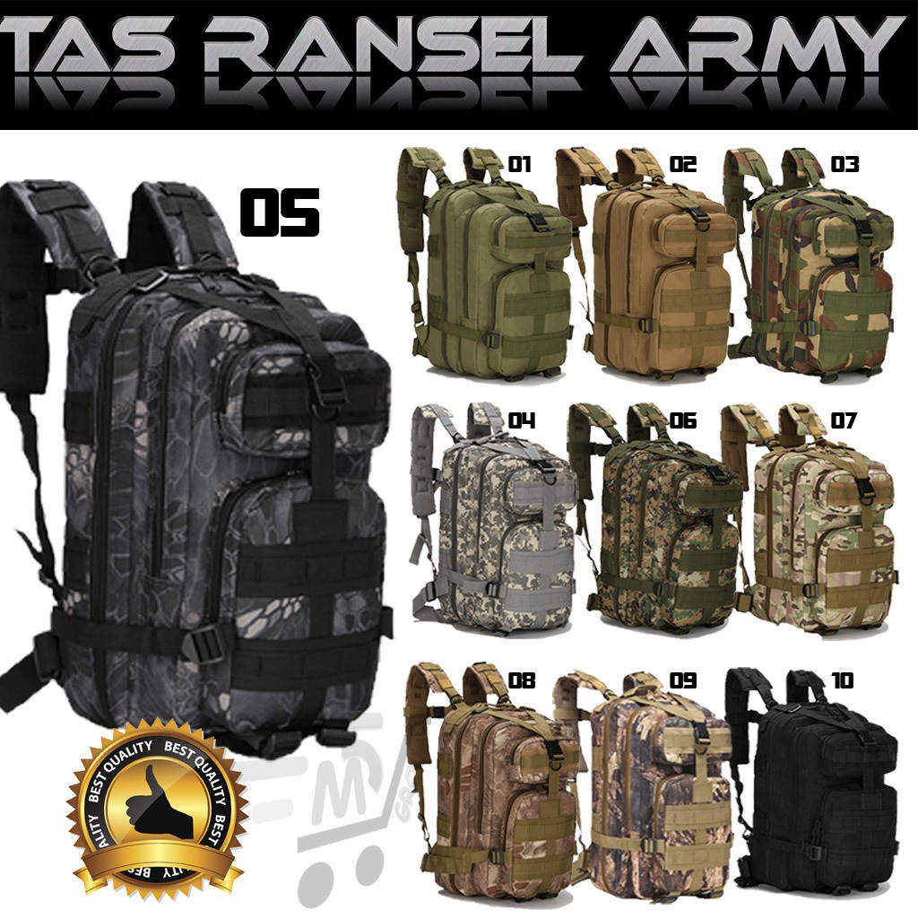 Tas Ransel Army PUBG Level 3 Biru Shopee Indonesia