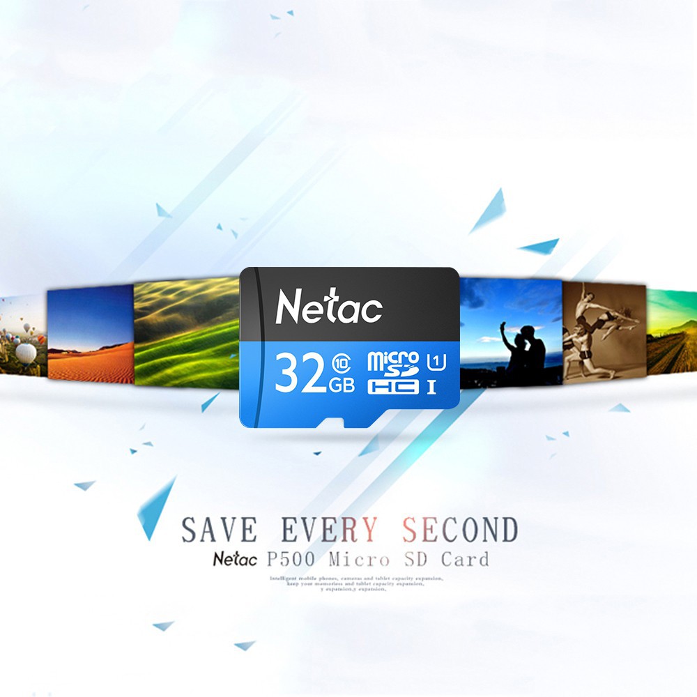 Netac P500 Class 10 Kartu Memori Micro SDHC TF Kecepatan Tinggi hingga 70mb / S