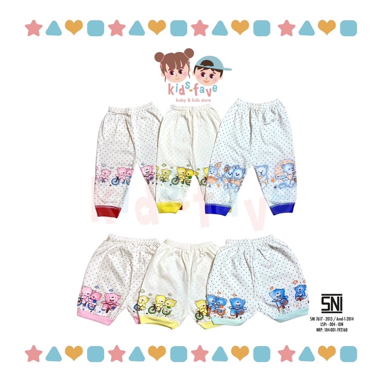Celana Anak Newborn - 1 Tahun BEAR / Celana Panjang Bayi Laki Perempuan / Celana Pendek Bayi Anak Pe