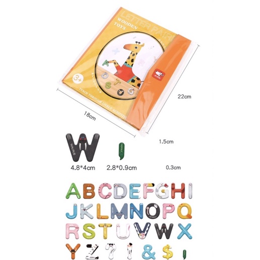 Letter Pair Magnetic Phonic Words Spelling Game Wooden Toys