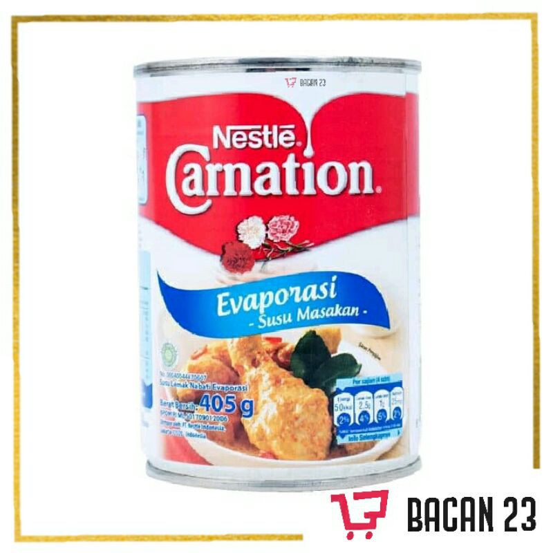 Nestle Carnation Evaporated (405gr) / Susu Lemak Nabati / Bacan 23 - Bacan23