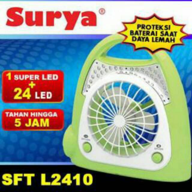 SURYA Lampu Darurat Emergency 24 Super LED + Kipas SFT 2410