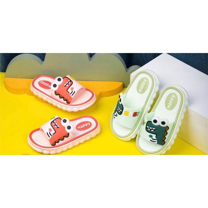 Sandal anak PVC kartun motif Dino/Sandal anak import S2