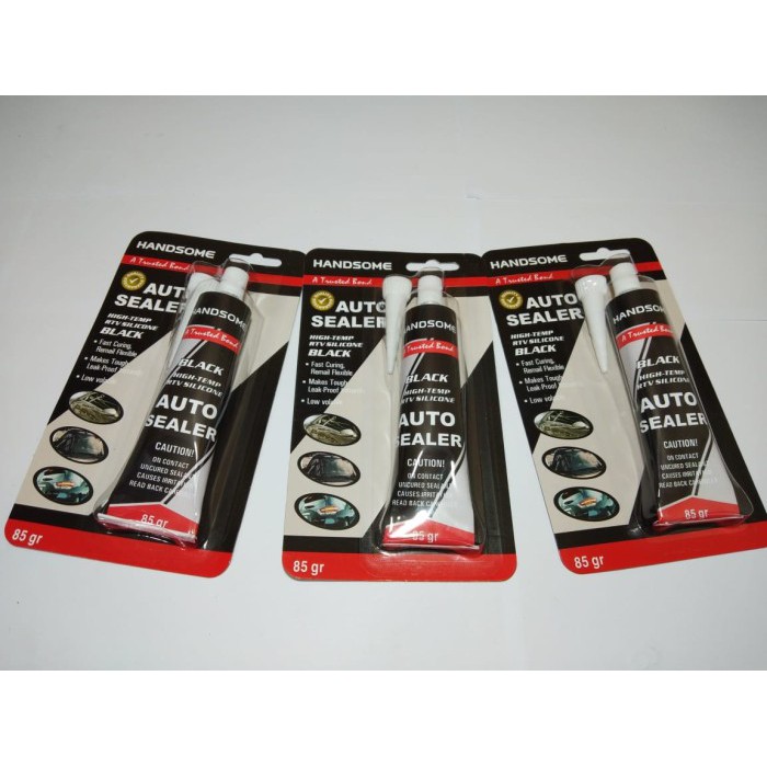 Auto sealer Lem handsome 85gr/ sealant /rubber hitam lem kaca