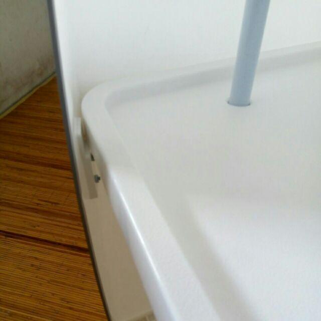 Both Portable Putih Polos Tanpa Cetak / Meja Jualan Event Desk Tanpa Cetak Meja Promosi Putih Polos