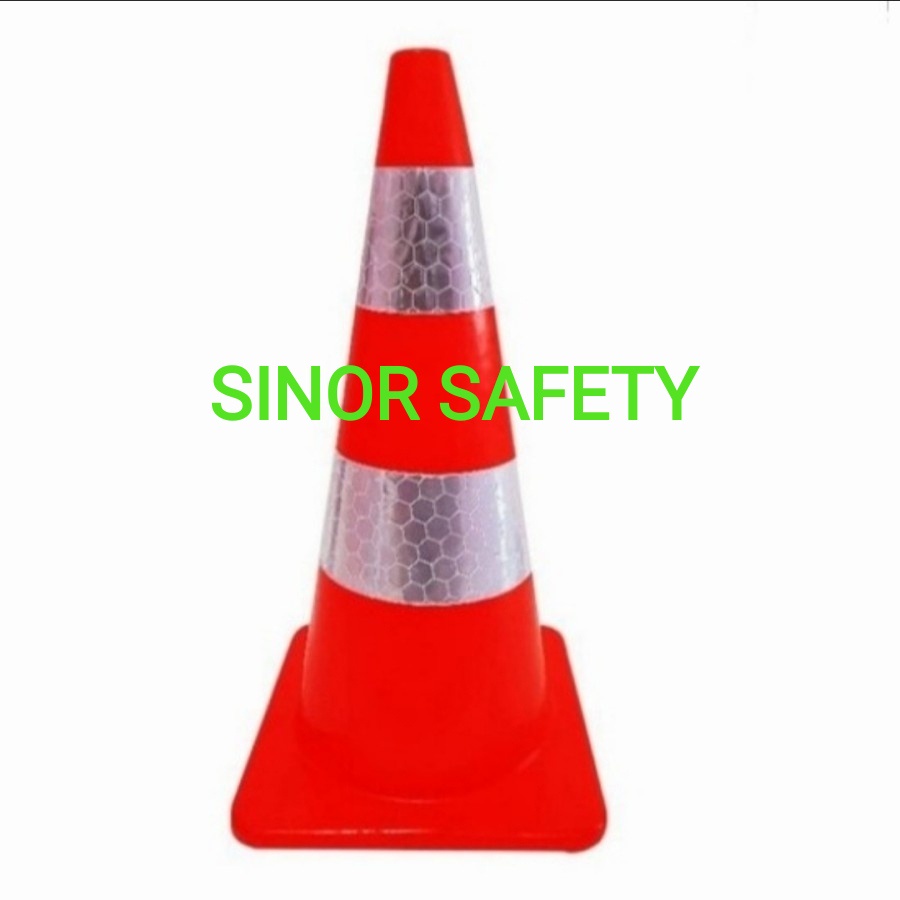 Traffic Cone 70 cm Lentur Kerucut Trafic Safety PVC ORANGE