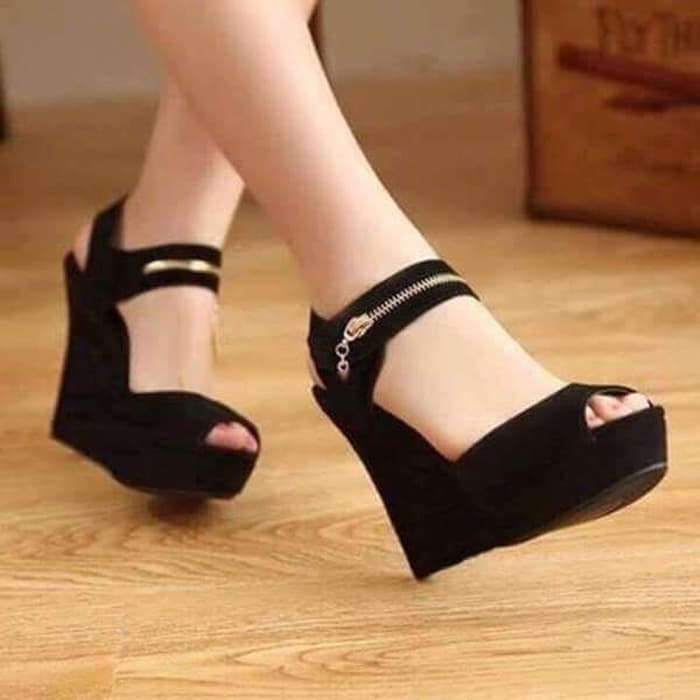 Sepatu Sandal Wanita Wedges Sendal Wanita Import Tinggi Wedges Modern Ala Korea SANDAL WEDGES JH97 H