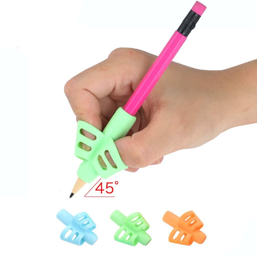 [Elegan] Alat Koreksi Postur Tulisan Pemula Anak Grip Posture Pencil Holder Two-Finger Stationery Alat Bantu Menulis