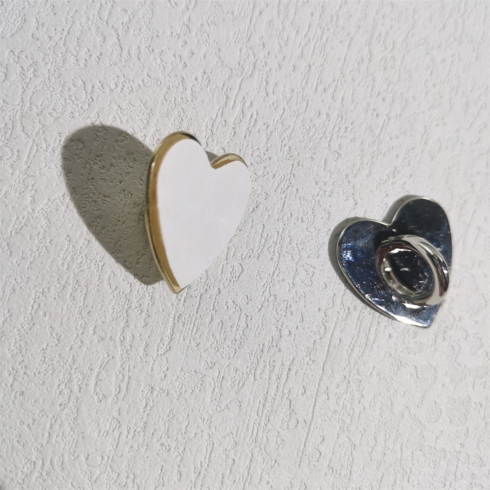 Tali Lanyard Transparan Bentuk Hati Bahan Metal Warna Emas / Silver Untuk Aksesoris Case Hp AP1