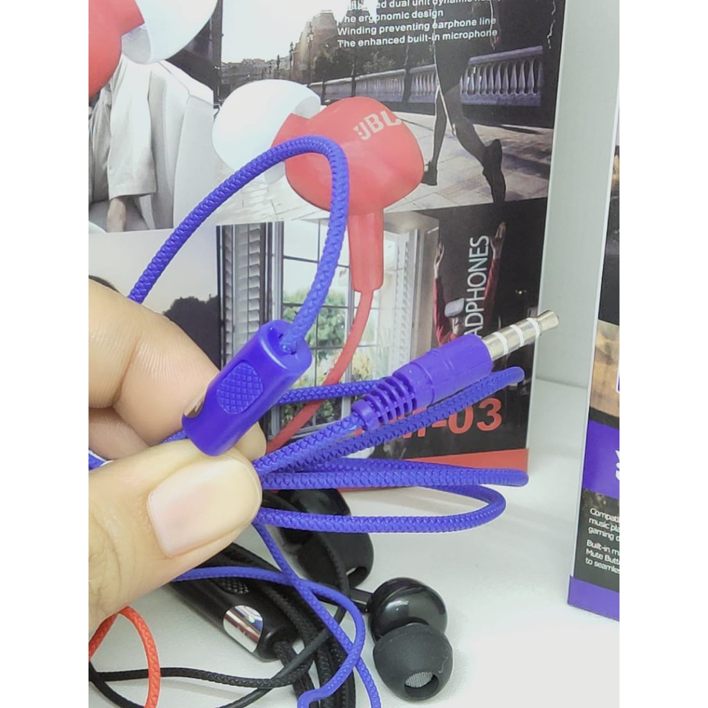 PM-03 Handsfree Kabel plus Microphone Super Bass Wired Headset Stereo Universal