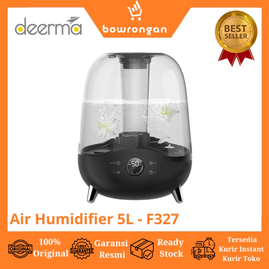 Deerma F327 Air Humidifier UV Sterilizer Ultrasonic Pelembab Udara 5L