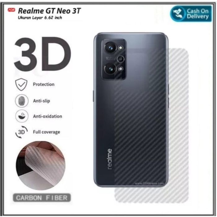 Back Skin Carbon Realme GT Neo 3T - Skin Carbon Realme GT Neo 3T