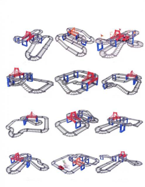 Tma / Mainan Anak Mobil Lengkap Rail warna warni Dan abu-abu Dengan Track / Mainan Lintasan Mobil