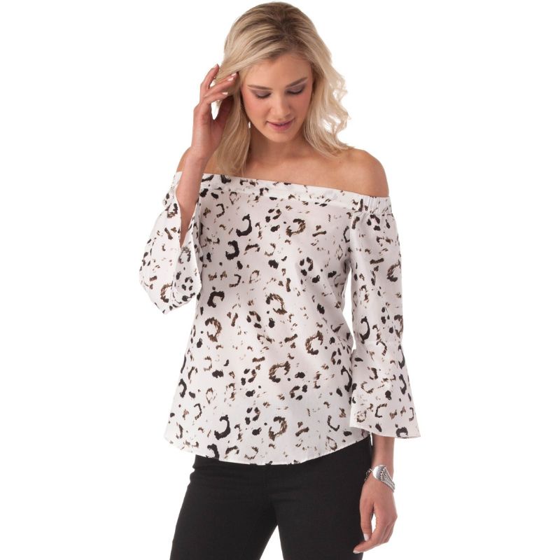 Calvin klein jeans print Off shoulder Top