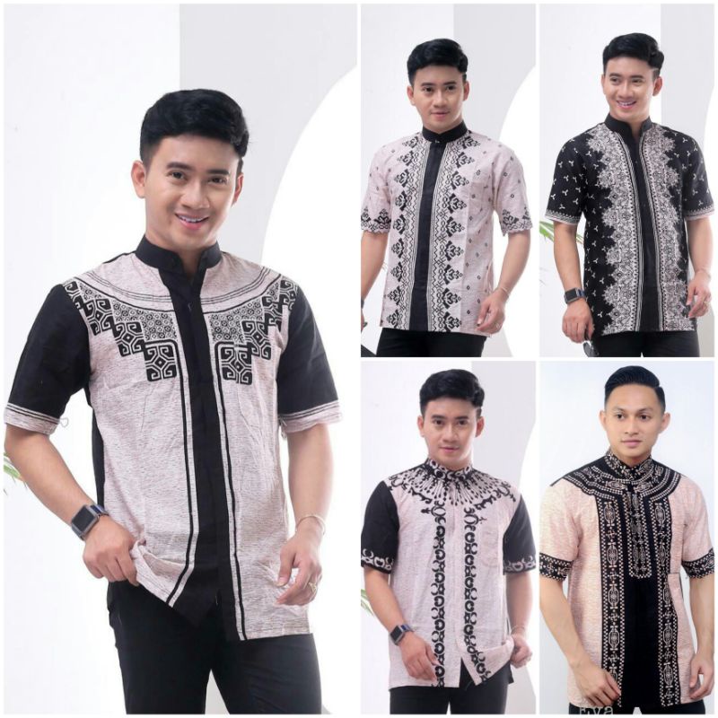 Batik Koko monokrom M L XL seragam