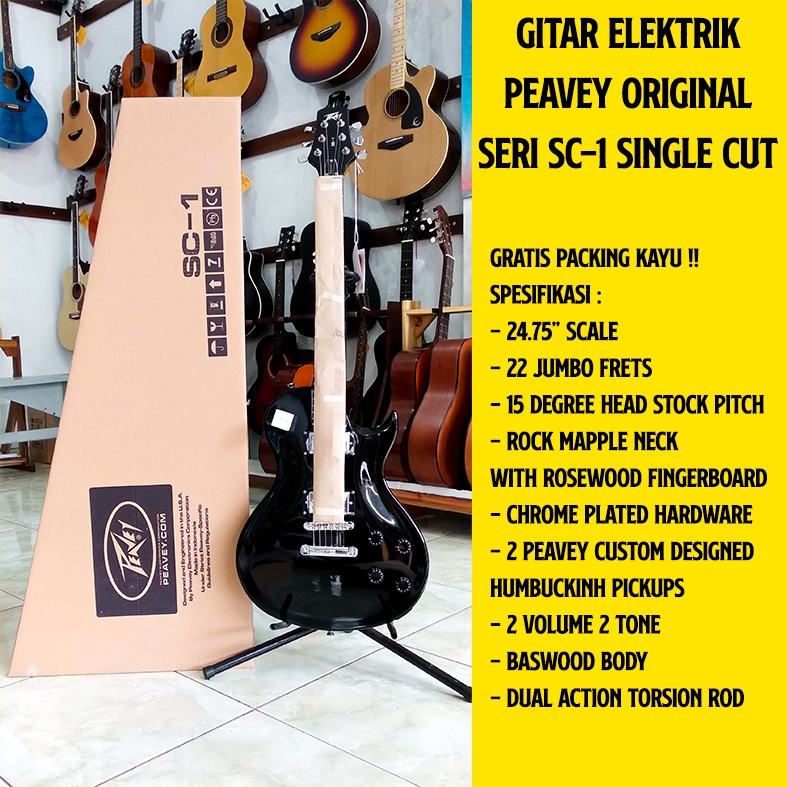 Gitar Peavey SC-1 Original Warna Hitam Single Cut Peavey Original