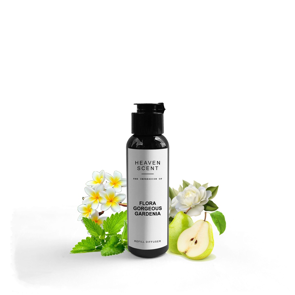 HEAVEN SCENT Refill Luxury Reed Diffuser 100 ml - Pengharum Ruangan Aromaterapi Inspired by Fragrance-Flora Gorgeous Garde