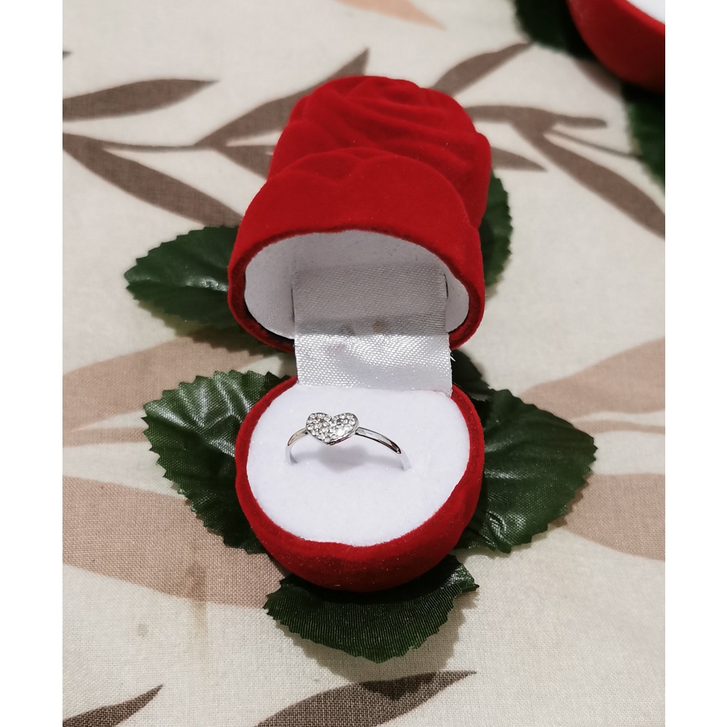 Kotak Cincin Bentuk Mawar / Ring Box Unik Lucu Tersedia Pilihan Tiga Warna Tempat Perhiasan Jewelry Lucu Unik Murah untuk  Seserahan / Akad Pernikahan / Hantaran Tunangan Nikah Kawin cocok untuk Aksesoris Emas Berlian / Perak Permata Akik yang Berharga