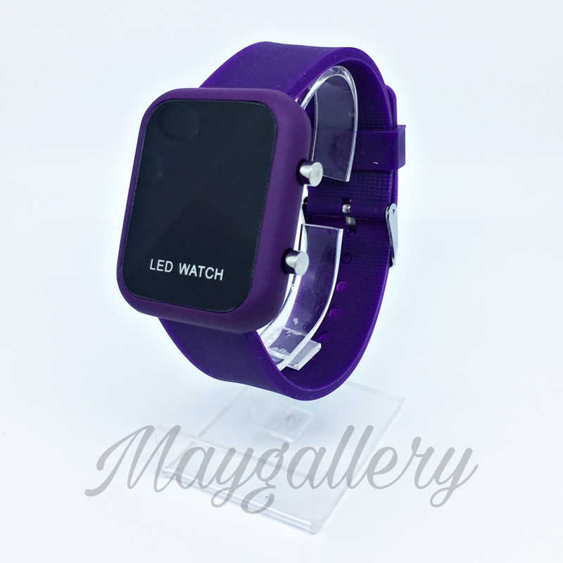 Jam Tangan Led Watch (Free Gift)-Ungu tua